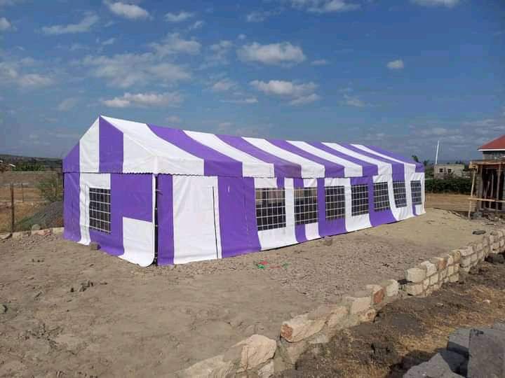 Canopy tent set up for an event